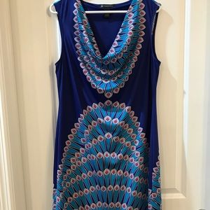 INC Peacock print dress